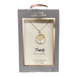 Believe by Brilliance Gold and Silver Family Tree Necklace